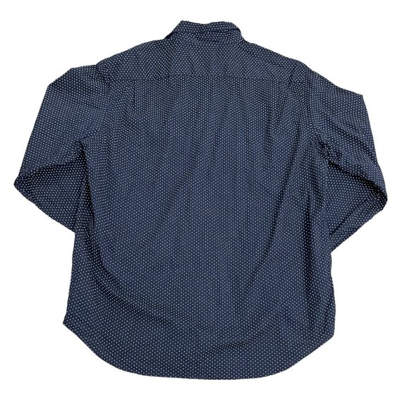 Old Navy Mens Dress Shirt Blue White Polka Dots Size Large Regular Fit - Picture 4 of 4